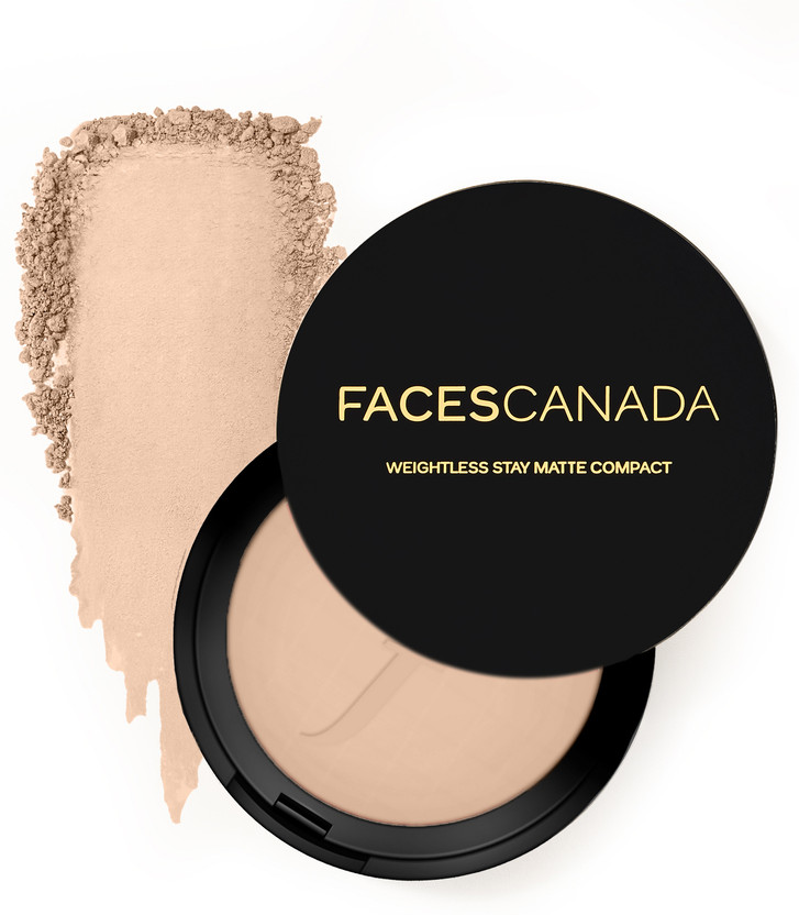 FACES CANADA Weightless Stay Matte Powder | Oil Control Compact(Ivory, 9 g)