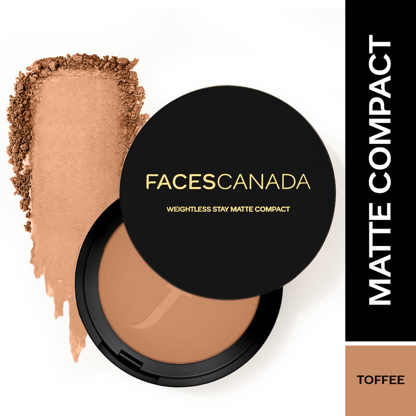 FACES CANADA Weightless Stay Matte Powder | Oil Control Compact(Toffee 05, 9 g)