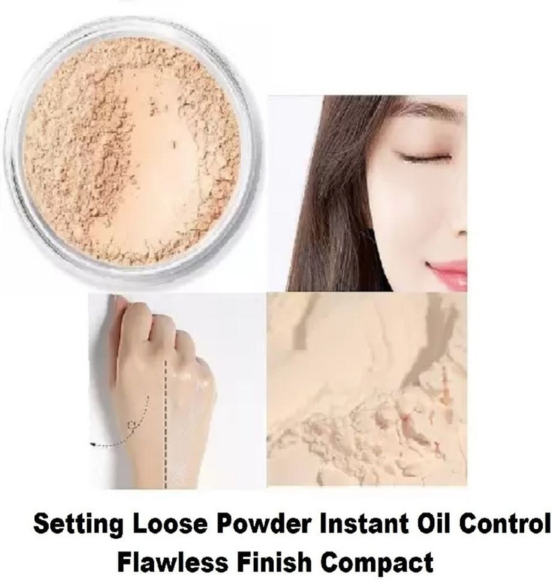 Amaryllis Perfect Korean loose powder compact for women  Compact(NATURAL IVORY, 15 g)