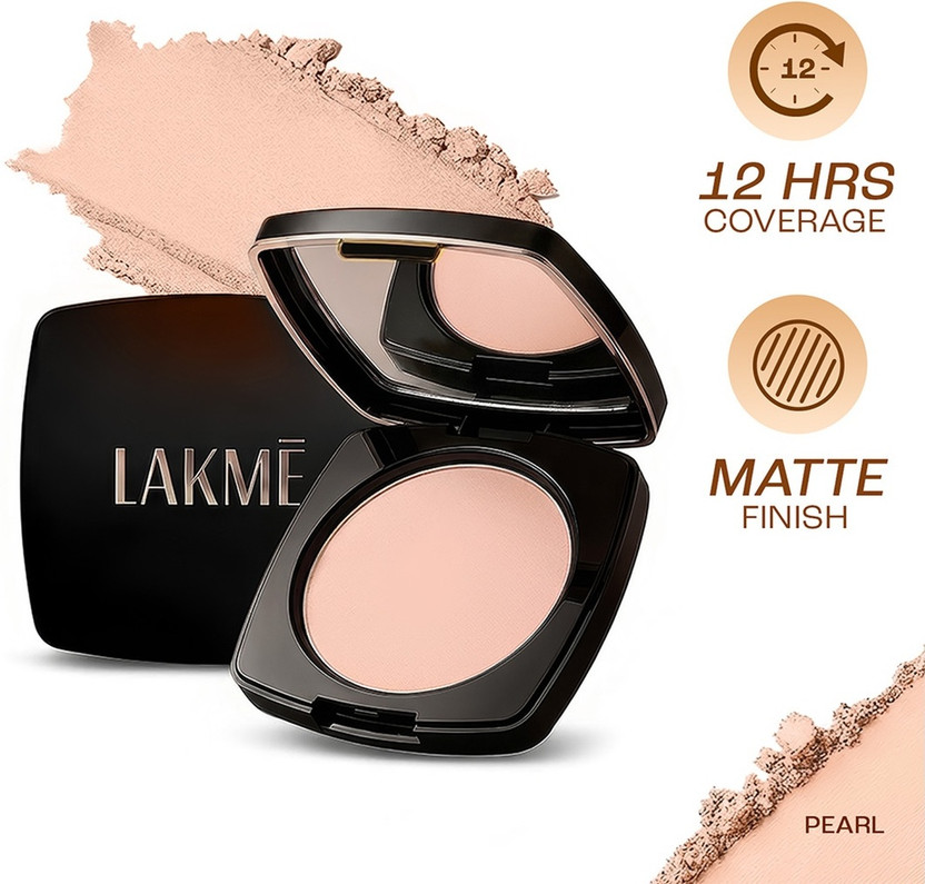 Lakmé Forever Matte  Compact(Pearl, 9 g)