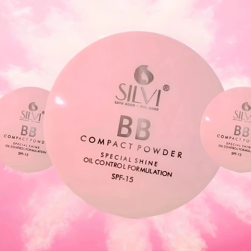 SILVI BB Compact Powder 2 In 1 (18+18 GM) Pack Of 1 Compact(No.02, 36 g)