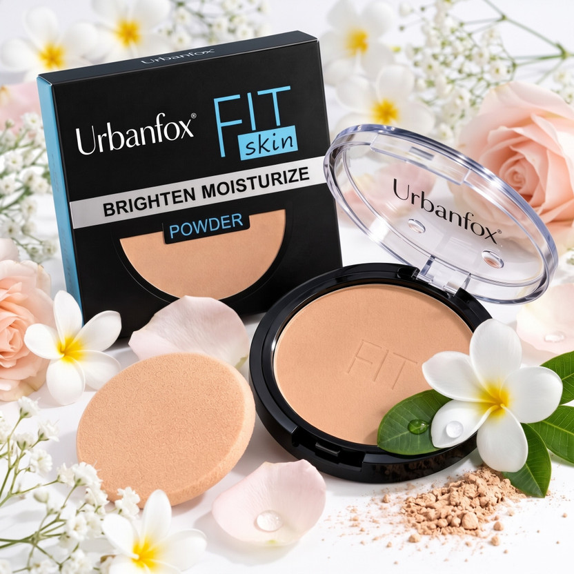 urbanfox New oil control sweat proof makeup pressed compact for women Compact(BEIGE, 19 g)