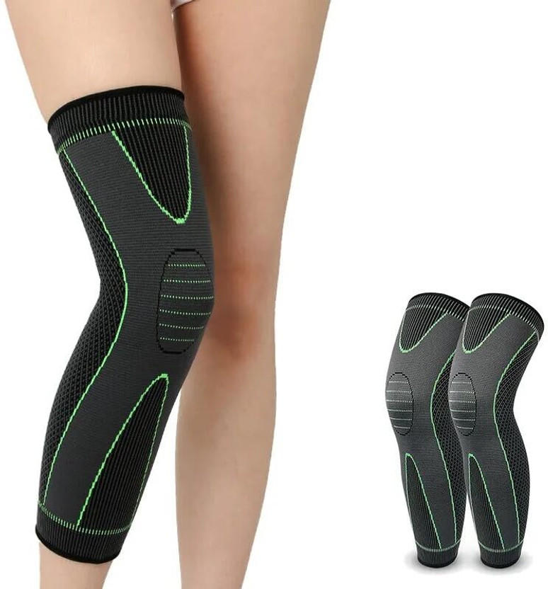 gaze me "Pain Relief Compression Knee & Calf Support Sleeve for Joint Support, Arthritis Knee Support(Green)
