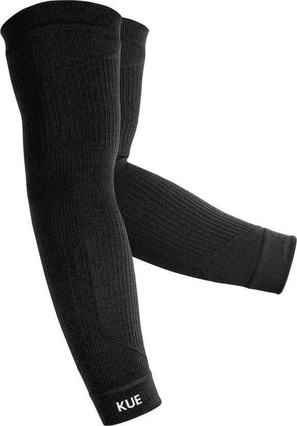 KUE Compression Arm sleeves for Unisex, Black (1 pair) Men, Women Compression(Black Full Sleeve)