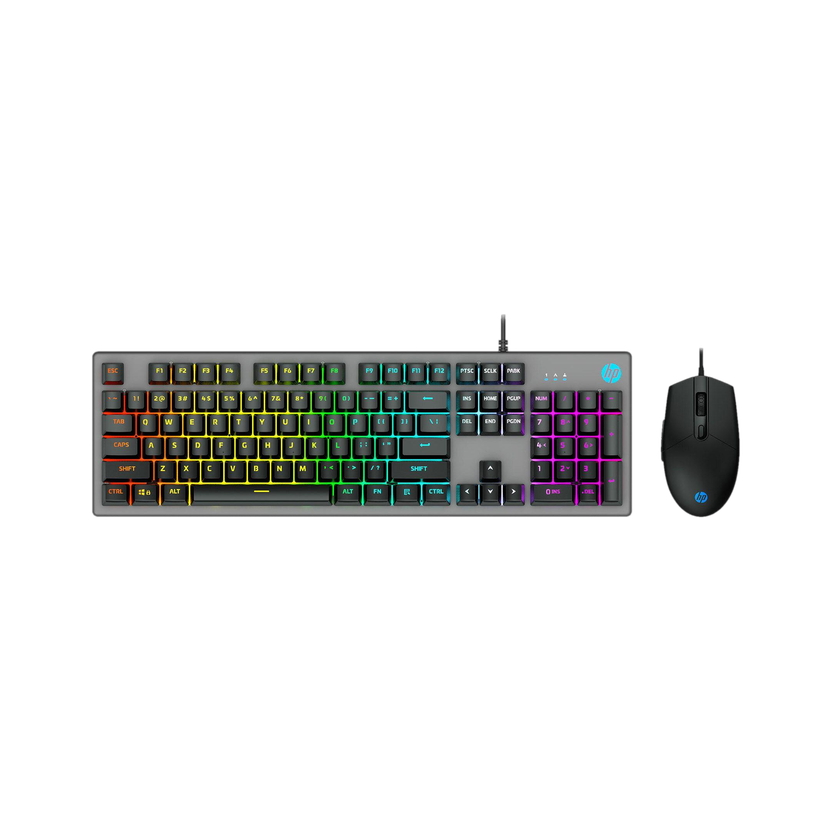 HP KM300F Gaming Keyboard and Mouse Combo Wired USB Standard Laptop Keyboard Compatible with Desktop, Laptop, Mac with High-Precision Optical Mouse(Black)