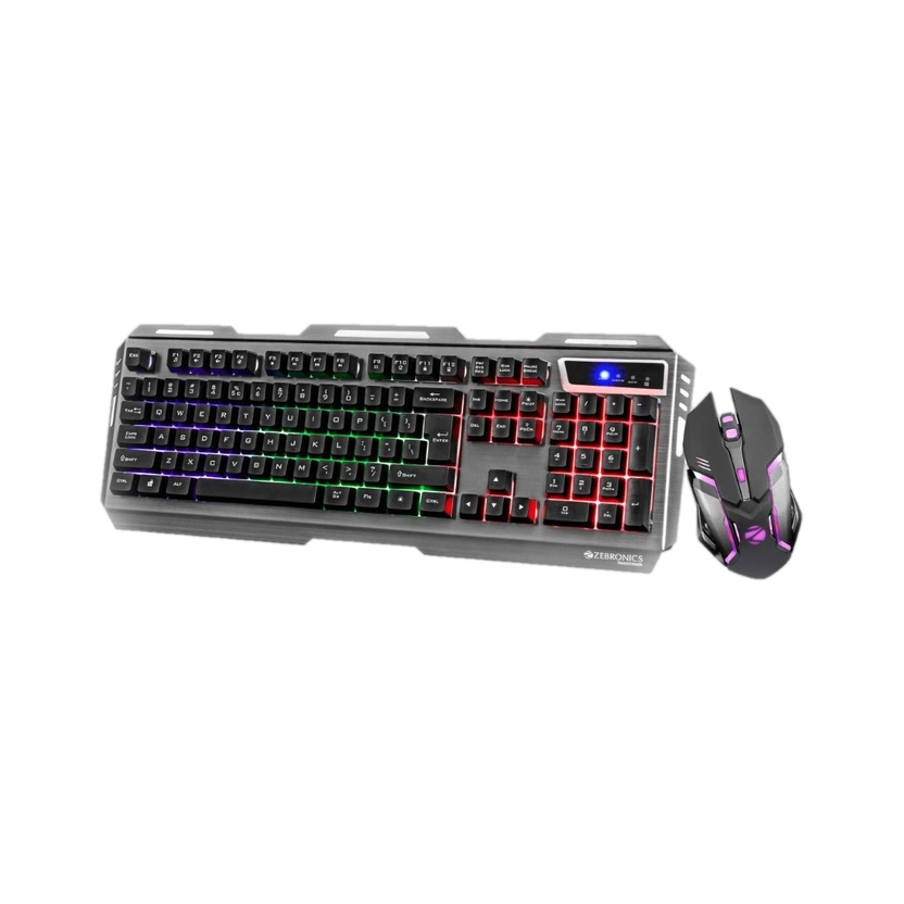 ZEBRONICS Transformer (ZEB KMC 10) Wired USB Standard Laptop Keyboard Compatible with Desktop, Laptop, Mac with High-Precision Optical Mouse(Black)