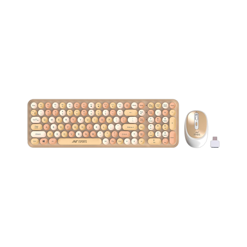 Ant Esports WKM44 Wireless Keyboard & Mouse Combo Combo Set Designed for Gaming(Brown)