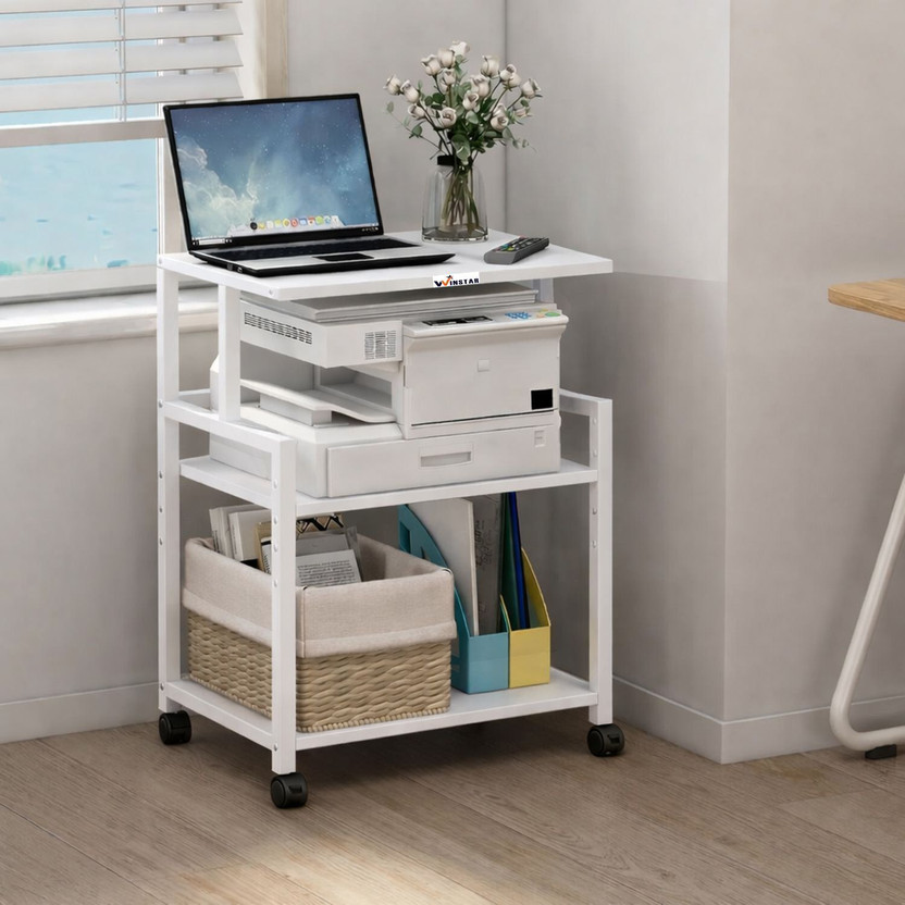 Winstar Winstar 3-Tier Printer Stand, Solid & Sturdy, Modern Look, Space Saving | Metal Computer Desk(Straight, Finish Color - White, DIY(Do-It-Yourself)) - Flipkart Deal