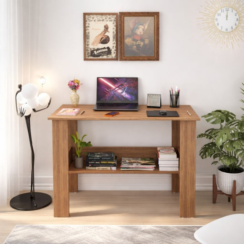 Spyder Home Decore Portable Workstation Computer Desk with Storage, For Office, Home Engineered Wood Computer Desk(Straight, Finish Color - Noce Lyon, DIY(Do-It-Yourself))