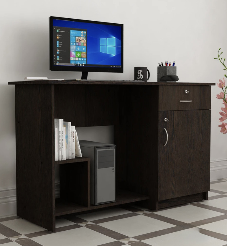 PPJ CRAFT Engineered Wood Computer Desk(Modular, Finish Color - Brown, DIY(Do-It-Yourself))