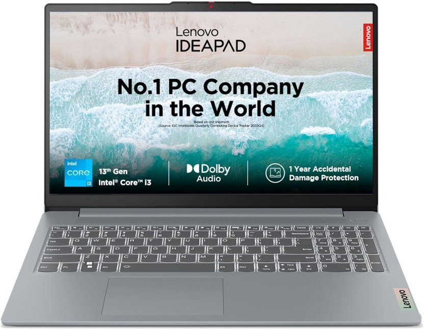 Lenovo Intel Core i3 13th Gen - (8 GB/512 GB SSD/Windows 11 Home) 83B40004IN Thin and Light Laptop(15.6 inch, Cloud Grey, With MS Office)