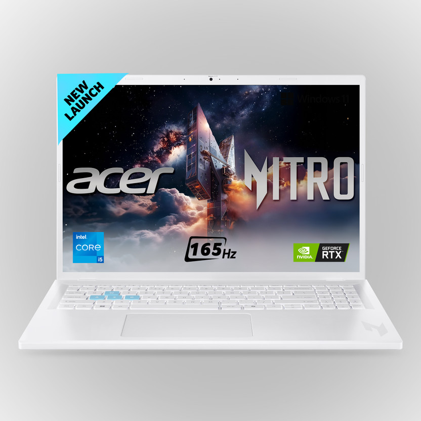 Acer NITRO LITE 16 Intel Core i5 13th Gen 13420H - (16 GB/512 GB SSD/Windows 11 Home/6 GB Graphics/NVIDIA GeForce RTX 4050) NL16-71G-54MY / NL16-71G Gaming Laptop(16 Inch, White, 1.95 Kg)