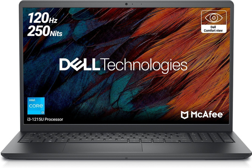 DELL 15 Intel Core i3 12th Gen 1215U - (8 GB/512 GB SSD/Windows 11 Home) 3520 Thin and Light Laptop(15.6 Inch, Carbon Black, 1.69 Kg, With MS Office)
