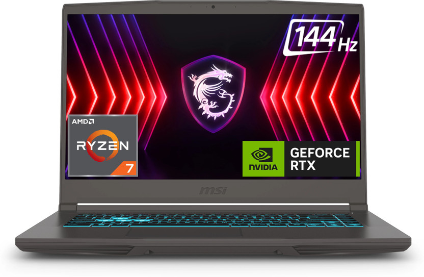 MSI Thin A15 AMD Ryzen 7 Octa Core 7735HS - (16 GB/1 TB SSD/Windows 11 Home/4 GB Graphics/NVIDIA GeForce RTX 3050/144 Hz) Thin A15 B7UC-103IN Gaming Laptop(15.6 Inch, Cosmos Gray, 1.86 Kg)