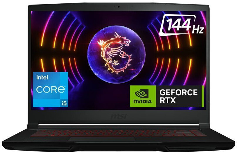 MSI GF63 Intel Core i5 12th Gen 12450H - (16 GB/1 TB HDD/256 GB SSD/Windows 11 Home/8 GB Graphics/NVIDIA GeForce RTX 4060/144 Hz) Thin GF63 12VF-268IN Gaming Laptop(15.6 Inch, Black, 1.86 Kg)