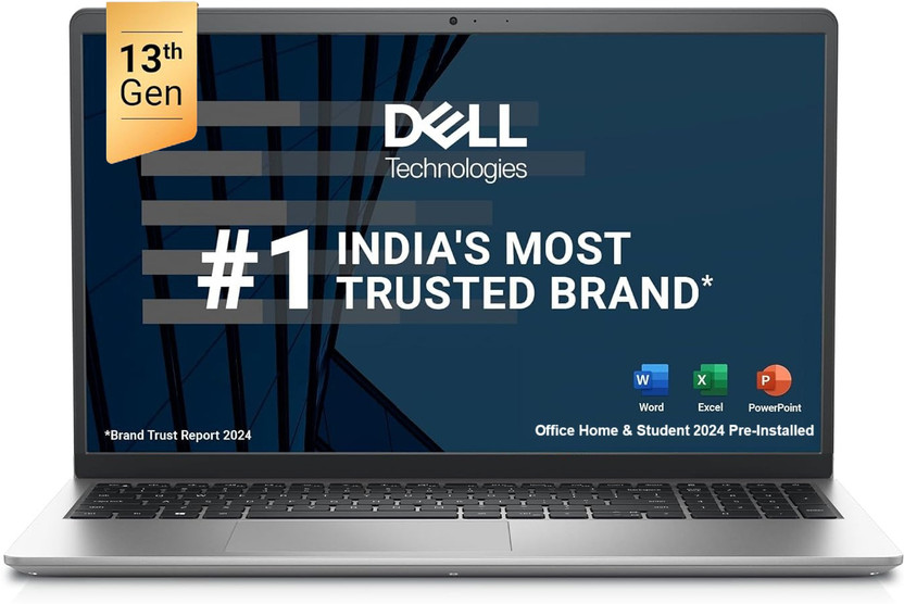 DELL Inspiron MSO '2024 Intel Core i3 13th Gen 1305U - (8 GB/512 GB SSD/Windows 11 Home) Inspiron 3530 Thin and Light Laptop(15.6 Inch, Platinum Silver, 1.62 kg, With MS Office)