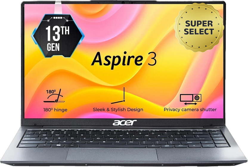 Acer Aspire 3 Intel Core i3 13th Gen 1305U - (8 GB/512 GB SSD/Windows 11 Home) A324-53 Thin and Light Laptop(14 Inch, Gray, 1.45 Kg)