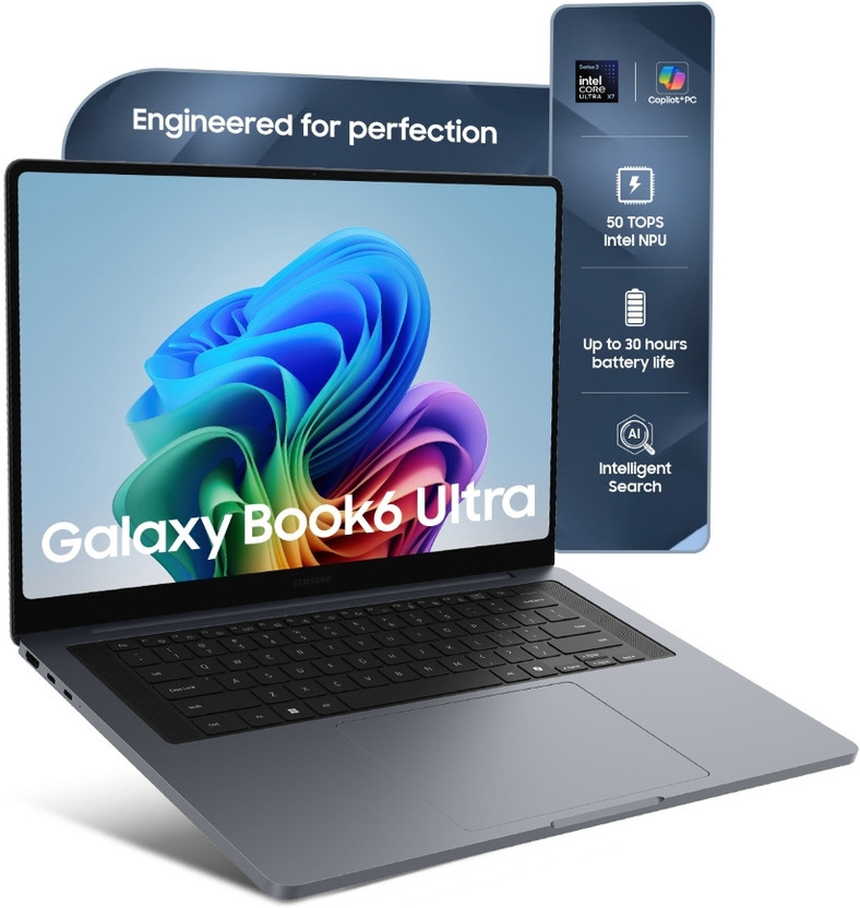 Samsung Galaxy Book6 Ultra Intel Core Ultra X7 (Series 3) - (32 GB/1 TB SSD/Windows 11 Home) NP960UJG Thin and Light Laptop(16 inch, Gray, 1.86 kg, With MS Office)
