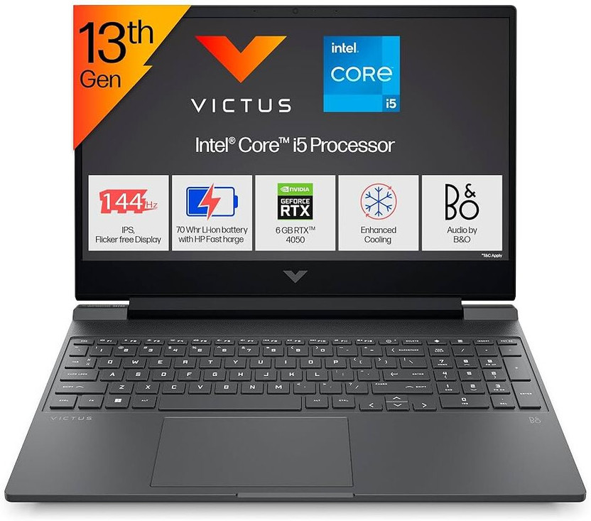 HP HP Intel Core i5 13th Gen 13420H - (16 GB/512 GB SSD/Windows 11 Home/6 GB Graphics/NVIDIA GeForce RTX 4050) 15?fa1319TX Gaming Laptop(15.6 Inch, Mica Silver, With MS Office) - Flipkart Deal