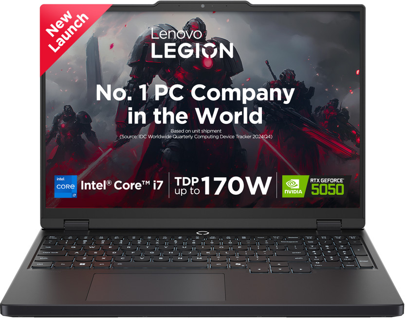Lenovo Legion 5 Intel Core i7 13650HX - (16 GB/512 GB SSD/Windows 11 Home/8 GB Graphics/NVIDIA GeForce RTX 5050) Legion 5 15IRX10 Gaming Laptop(15.3 inch, Eclipse Black, 2.1 kg, With MS Office)