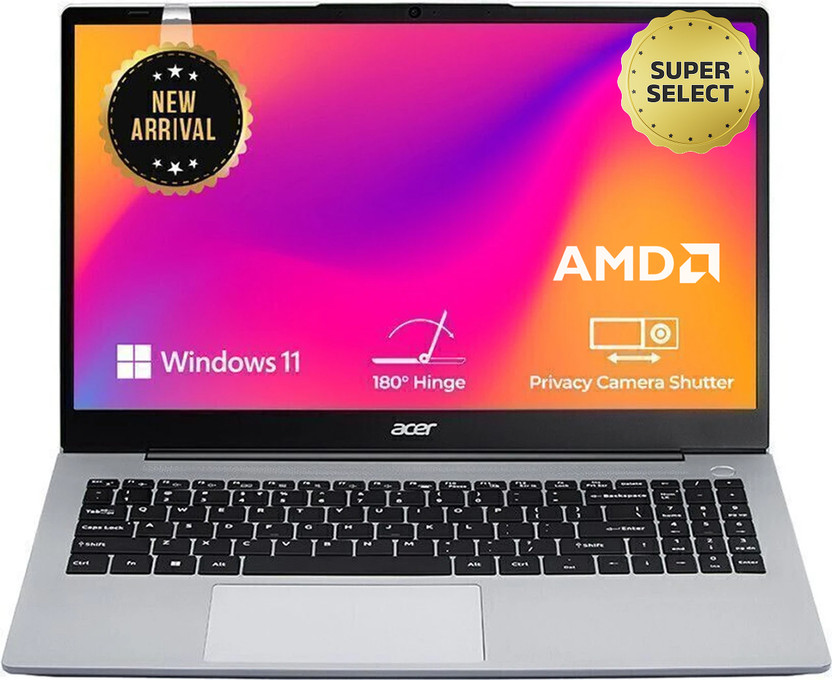 Acer Aspire 15 AMD Ryzen 3 Quad Core 7330U - (8 GB/512 GB SSD/Windows 11 Home) AS15 42 / A325 42 Thin and Light Laptop(15.6 Inch, Silver, 1.79 Kg)