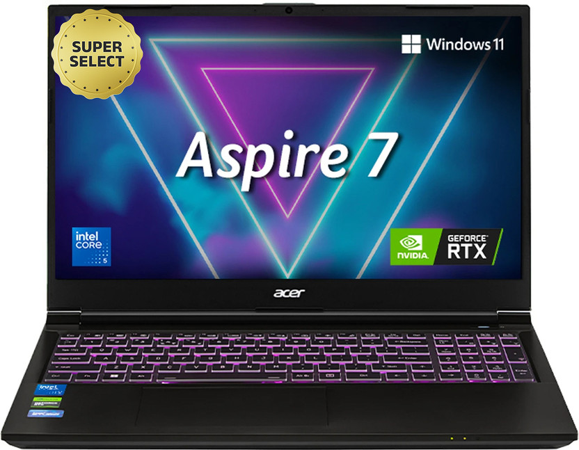 Acer Aspire 7 Intel Core 5 210H - (16 GB/512 GB SSD/Windows 11 Home/4 GB Graphics/NVIDIA GeForce RTX 3050) A715-79G Gaming Laptop(15.6 inch, Flame Black, 1.99 kg)