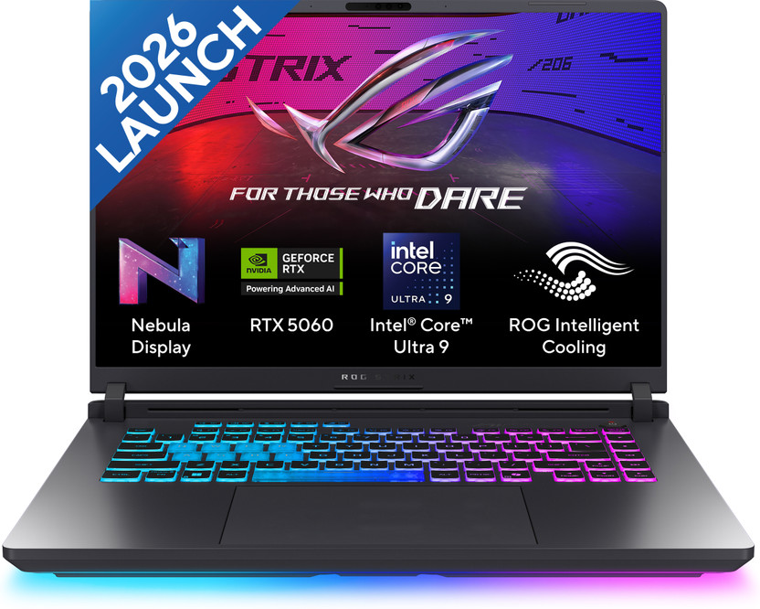 ASUS ROG Strix G16 (2025) with Office 2024 + M365 Basic* Intel Core Ultra 9 275HX - (16 GB/1 TB SSD/Windows 11 Home/8 GB Graphics/NVIDIA GeForce RTX 5060/240 Hz) G615LM-S5128WS Gaming Laptop(16 Inch, Eclipse Gray, 2.65 Kg, With MS Office)