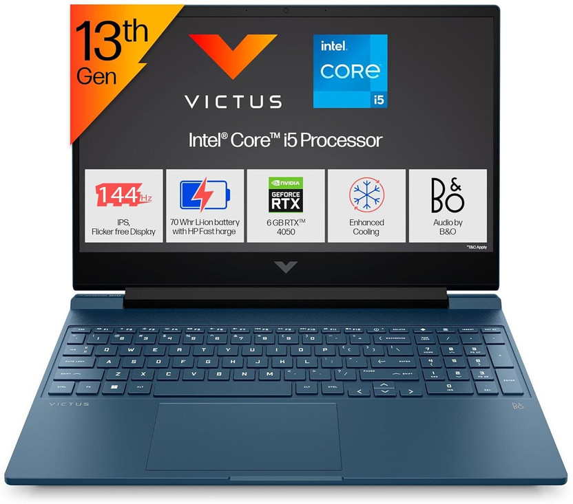 HP Intel Core i5 13th Gen 13420H - (16 GB/1 TB SSD/Windows 11 Home/6 GB Graphics/NVIDIA GeForce RTX 4050) 15?fa1317TX Gaming Laptop(15.6 Inch, Performance Blue, With MS Office)
