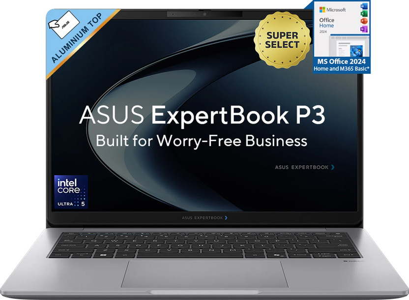 ASUS ASUS ExpertBook P3 AI PC Metal Top with 1 Yr ADP Intel Core Ultra 5 - (16 GB/1 TB SSD/Windows 11 Home) P3406CCA-LY0123WS Thin and Light Laptop(14 inch, Misty Grey, 1.49 Kg, With MS Office) - Flipkart Deal
