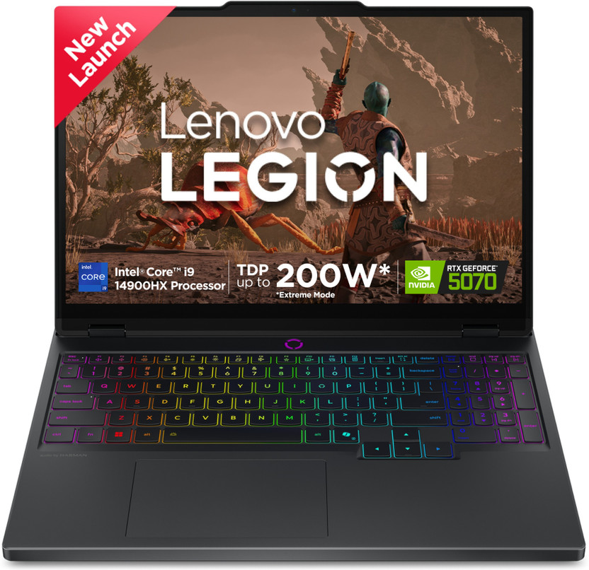Lenovo Legion Pro 5 WUXGA IPS Intel Core i9 14900HX - (32 GB/1 TB SSD/Windows 11 Home/8 GB Graphics/NVIDIA GeForce RTX 5070) Legion Pro 5 16IRX10 Gaming Laptop(16 inch, Eclipse Black, 2.4 kg, With MS Office)