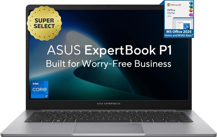 ASUS Expertbook P1 High-performance processor with 1 Yr ADP Intel Core i7 13th Gen 13620H - (32 GB/512 GB SSD/Windows 11 Home) P1403CVA-S60940WS Thin and Light Laptop(14 Inch, Misty Grey, 1.42 Kg, With MS Office)