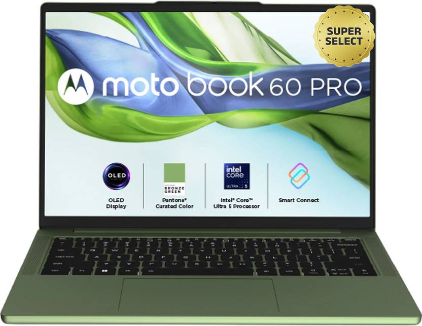 MOTOROLA Motobook 60 Full Metal OLED AI PC Intel Core Ultra 5 225H - (16 GB/1 TB SSD/Windows 11 Home) Motobook 60 14IAH10 Thin and Light Laptop 14 Inc