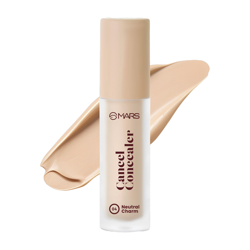MARS Cancel Concealer with Radiant Natural Finish|Medium to High Coverage Concealer(04-Neutral Charm, 6 ml)