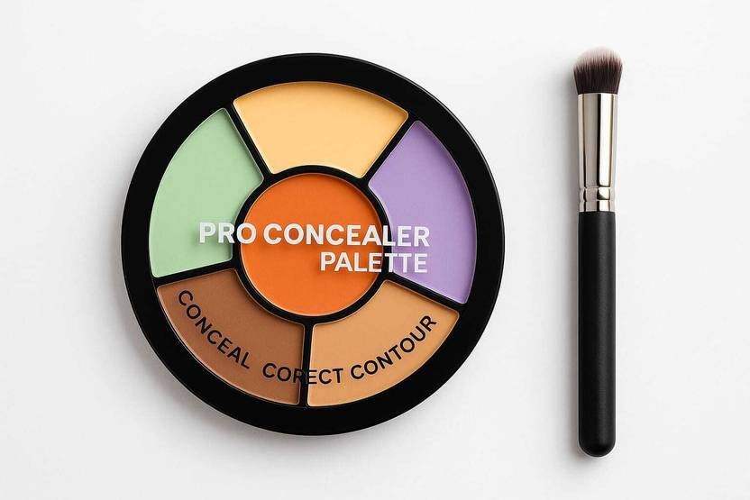 HAKEX Pro Concealer Palette - Full Coverage With 1 Pieces Makeup Brush  Concealer(Multicolor, 15 g)