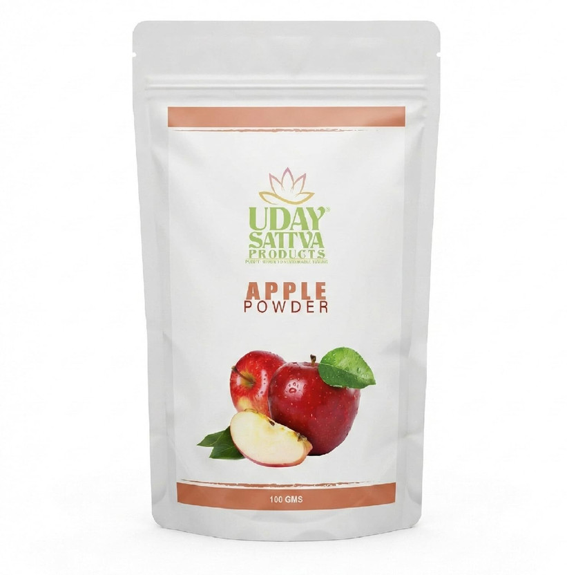 Uday Sattva Products Apple Powder, 100% Pure Natural, Sun-Dried, Gluten-Free, Vegan, 100 g