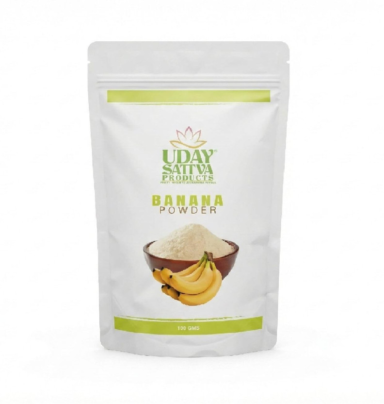 Uday Sattva Products Banana Powder – Pure Natural, Sun-Dried, Gluten-Free, Vegan(100 g)