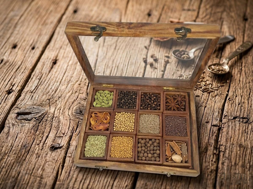 Global Global True Spice Set Brass, Glass, Wooden(1 Piece) - Flipkart Deal