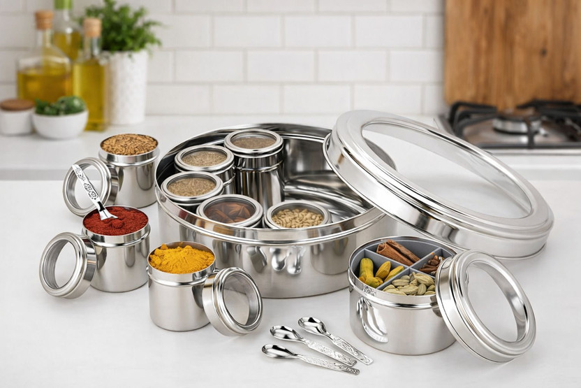 STEEPLE Spice Set Stainless Steel, Steel(1 Piece)
