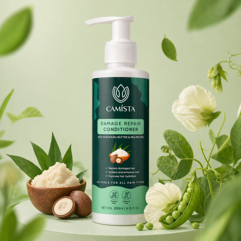 CAMISTA Damage Repair Conditioner with Murumuru Butter & Pea Protein for Frizzy Hair(200 ml)