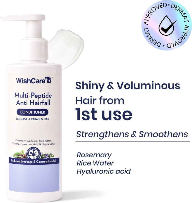 WishCare Multipeptide Anti Hair Fall Conditioner for Women & Men | Rice Water & Rosemary(200 ml)
