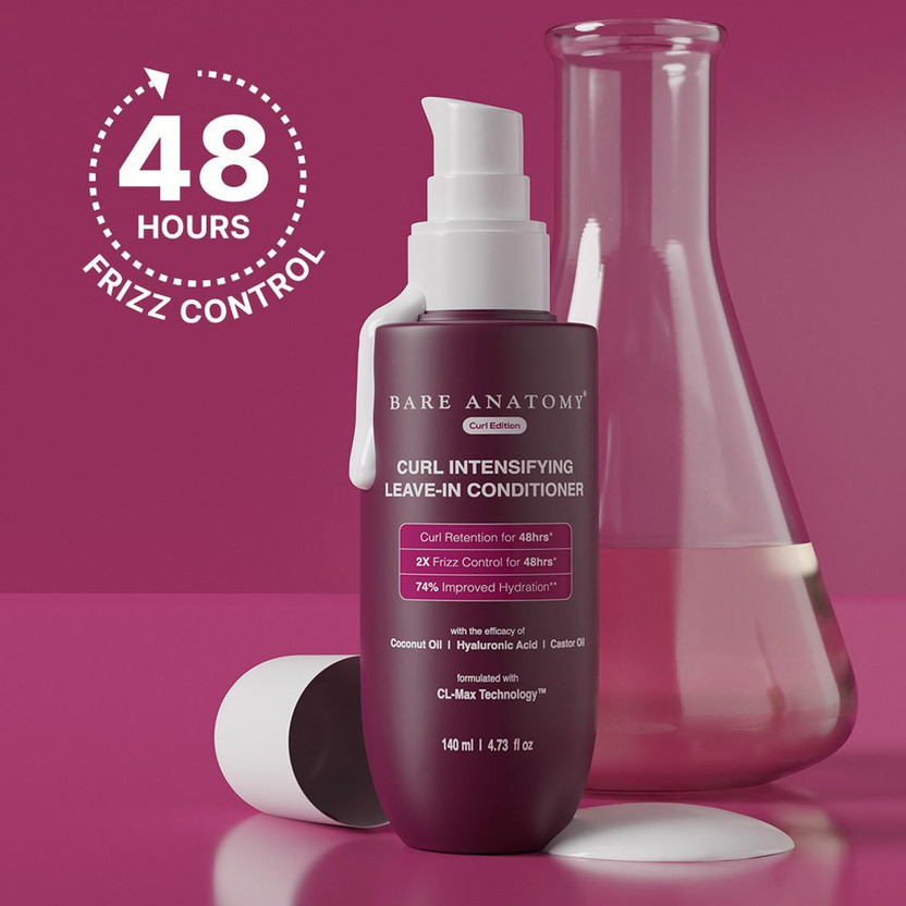 BARE ANATOMY Curl Intensifying Leave In Conditioner Cream | Deeply Conditions Hair(140 ml)
