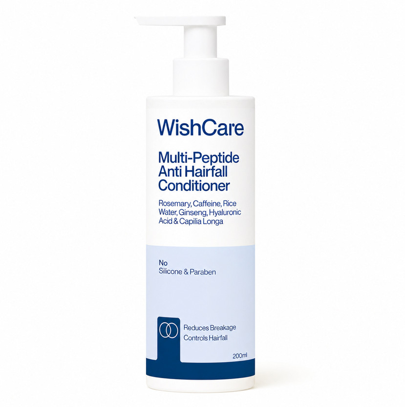 WishCare Multipeptide Anti Hairfall Conditioner | Strengthens Hair|Rice Water & Rosemary(200 ml)