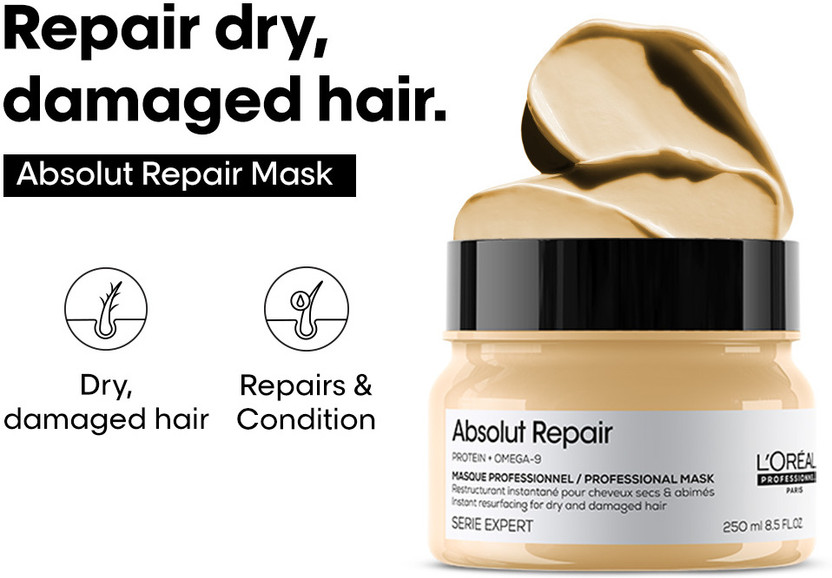 L'Oréal Professionnel Repair Mask For Dry and Damaged Hair 250ml WithProtein & Omega-9(250 ml)