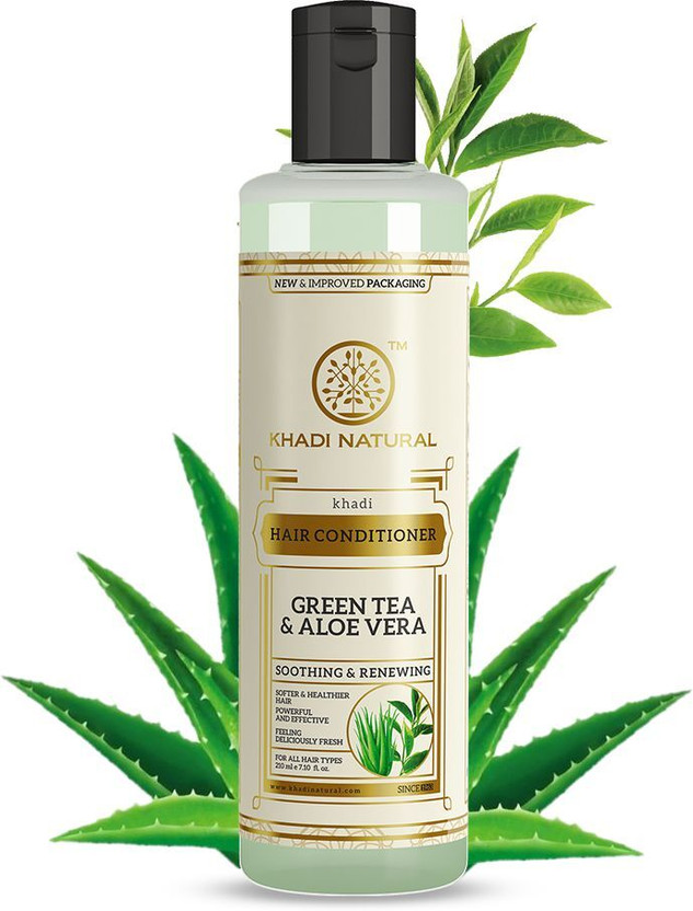 KHADI KHADI NATURAL Green Tea & Aloe Vera Hair Conditioner for Smooth Frizz Free Hair(210 ml) - Flipkart Deal