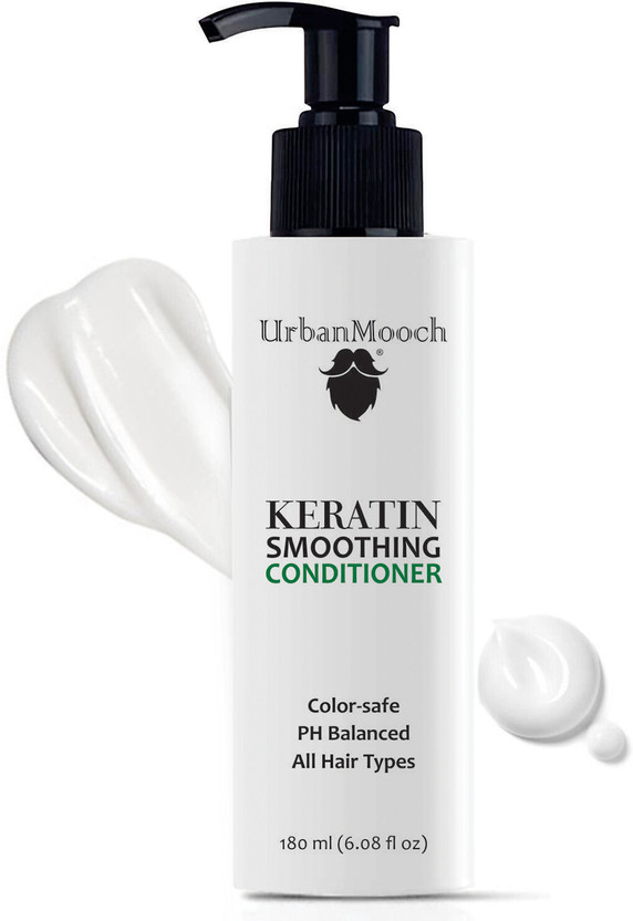 UrbanMooch Keratin Smoothing Conditioner for Men, Nourishes Dry Hair & Colour-Safe(180 ml)