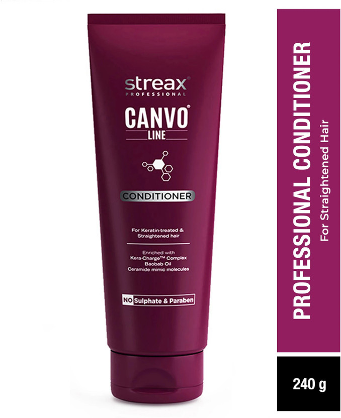 Streax Professional Canvoline conditioner for straightened hair,(240 ml)