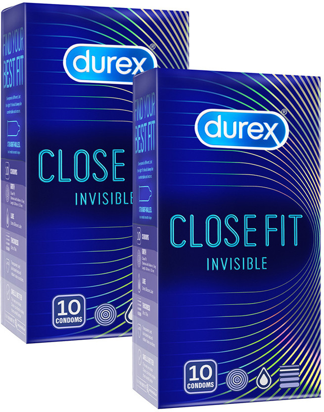 DUREX Close Fit Invisible Condom(Set of 2, 20 Sheets)