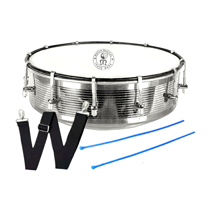 Mayur Mayur Musical Tasha Drum Steel Nasik Dhol with 2 Stick and Belt Dholak 14 Inch Conga(Fiber) - Flipkart Deal