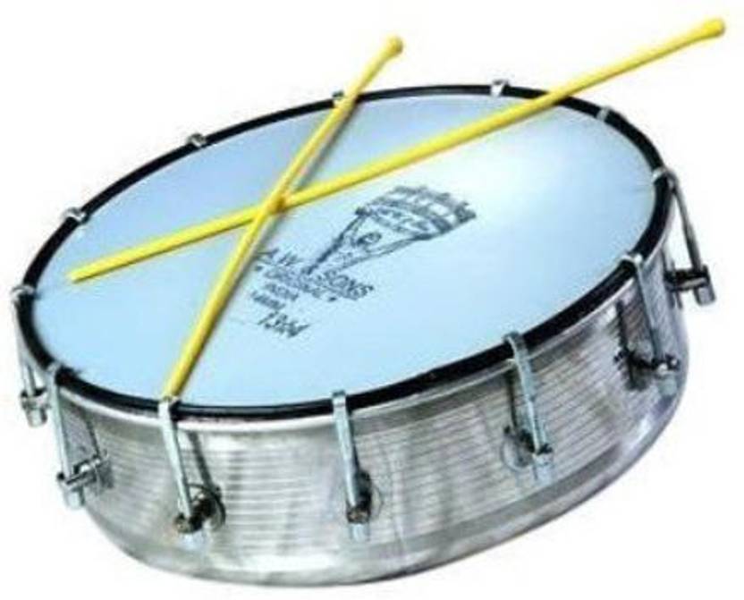 BLUE PANTHERS Steel Dhol Tasha Drum with Stick, Steel Dholak [14 inch