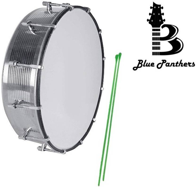 BLUE PANTHERS Steel Dhol, Steel Drum, Steel Dhol Tasha Drum with Stick
